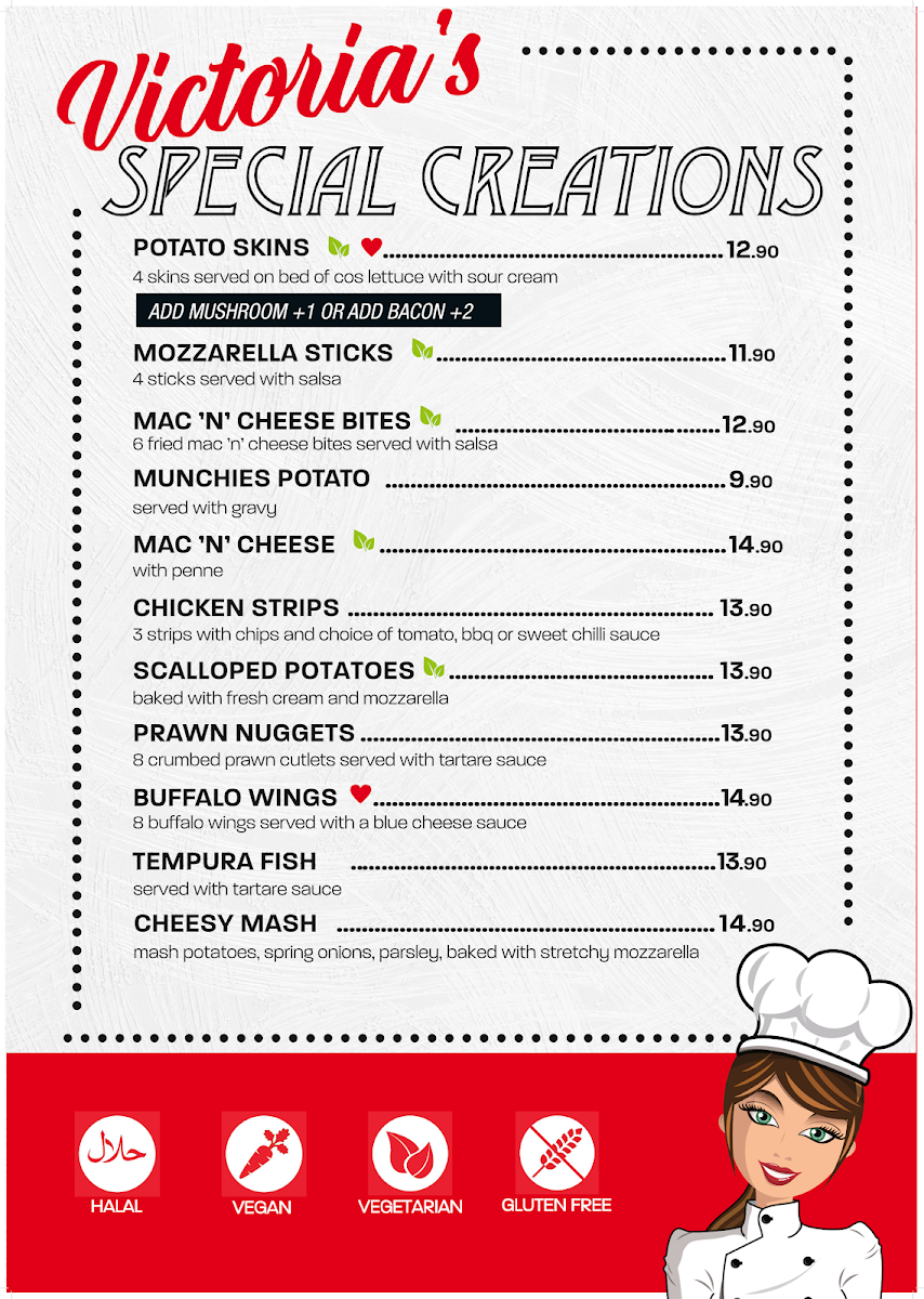 Menu, Victoria’s Pizza N Beyond - Tarneit