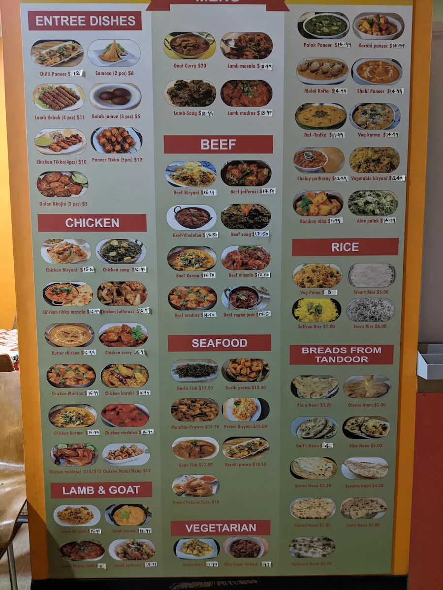 Menu, Quick Curry