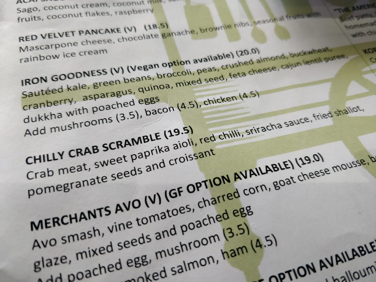 Menu, The Merchants Guild