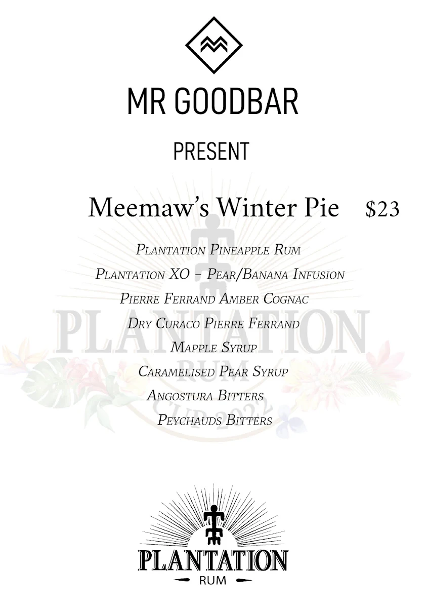 Menu, Mr. Goodbar