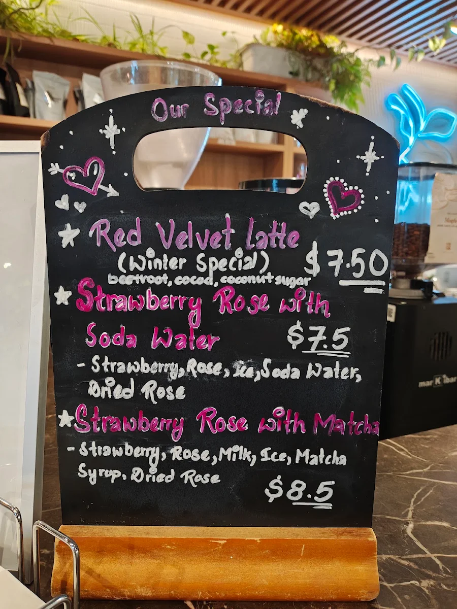 Menu, Forrest Specialty Coffee