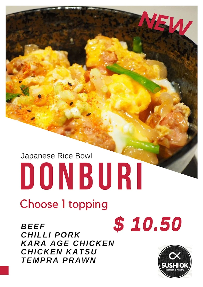 Menu, Sushi Ok WSU