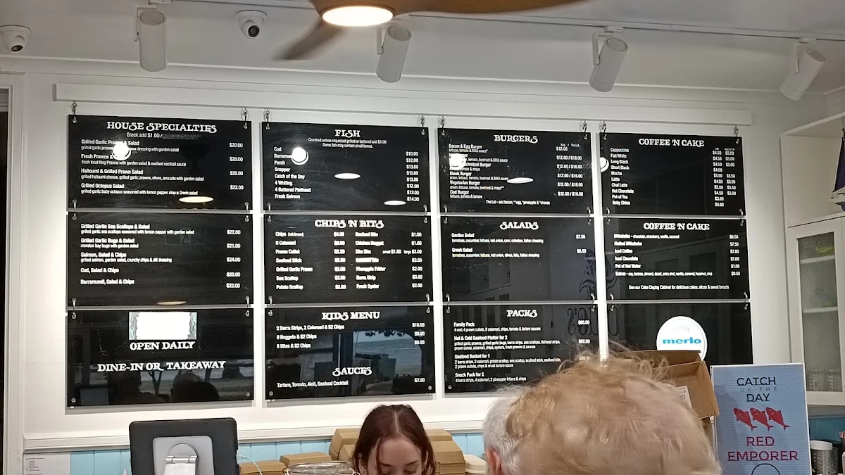 Menu, Doug's Seafood Cafe