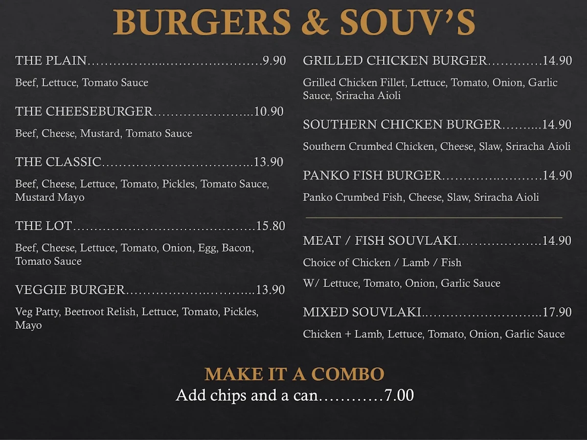 Menu, Taken away fish and chippery
