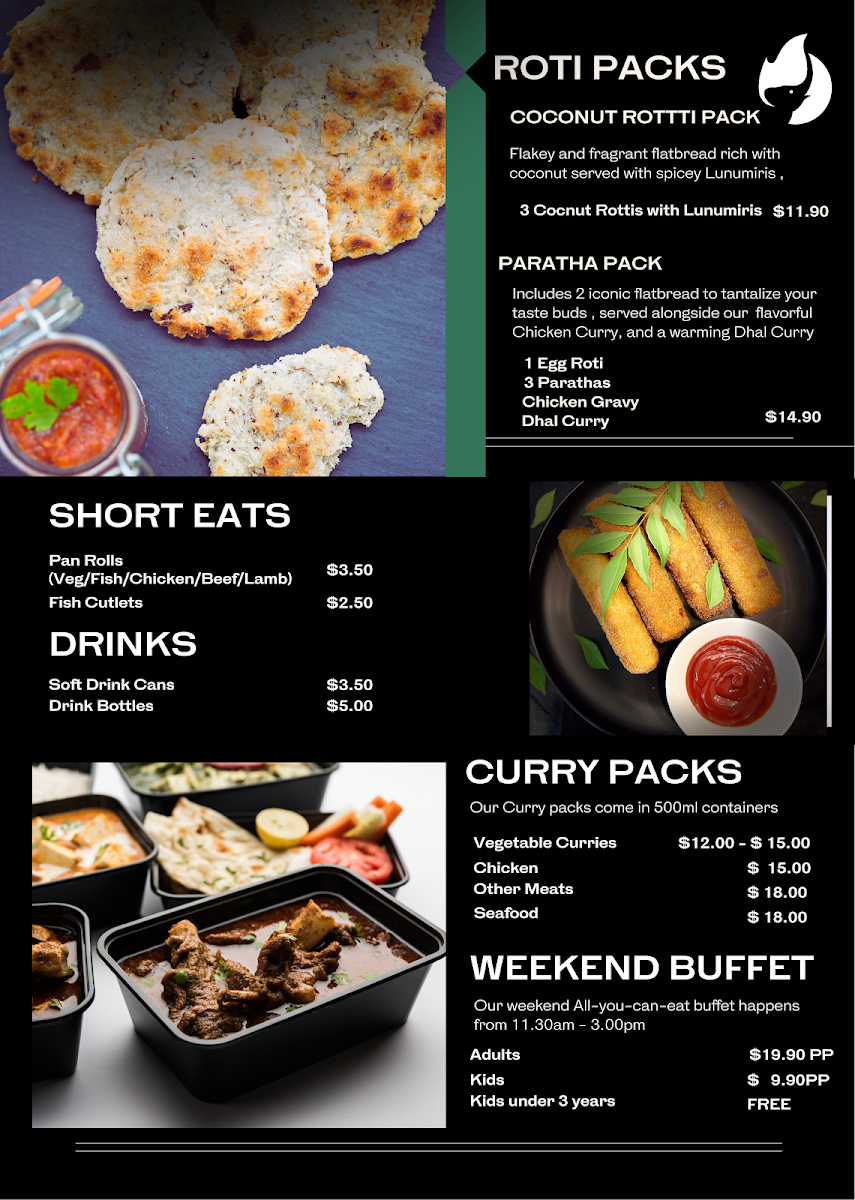 Menu, Colombo Foodies Melbourne
