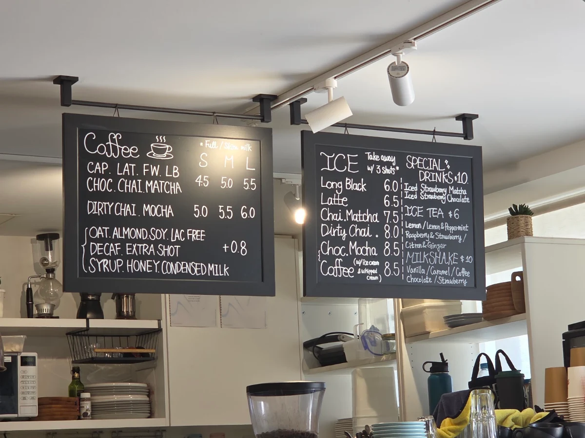 Menu, WAHO Cafe