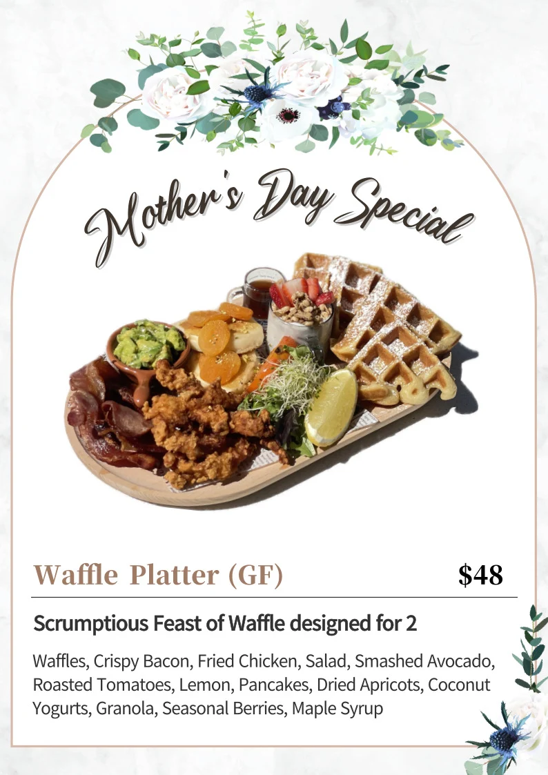 Menu, WAHO Cafe