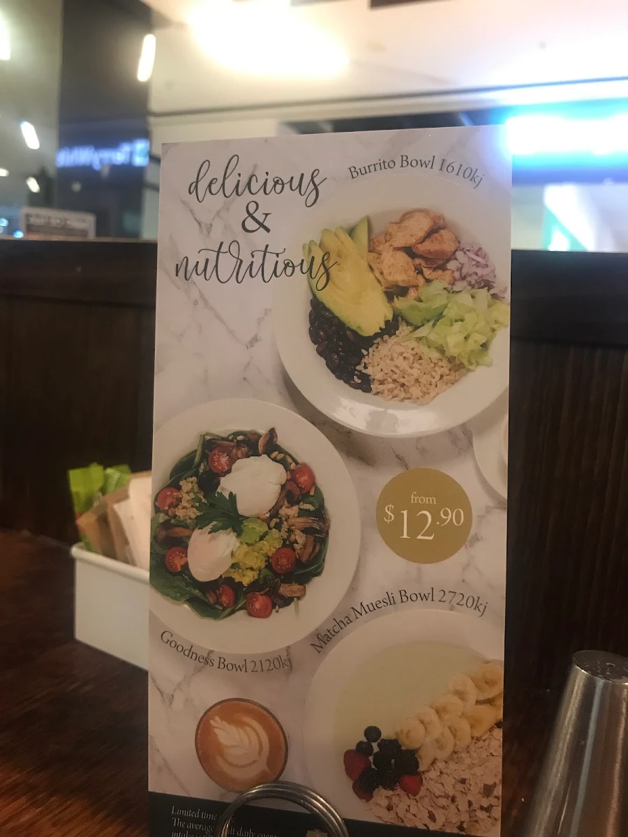 Menu, Shingle Inn Carindale