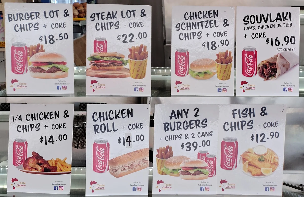 Menu, Taste Galore