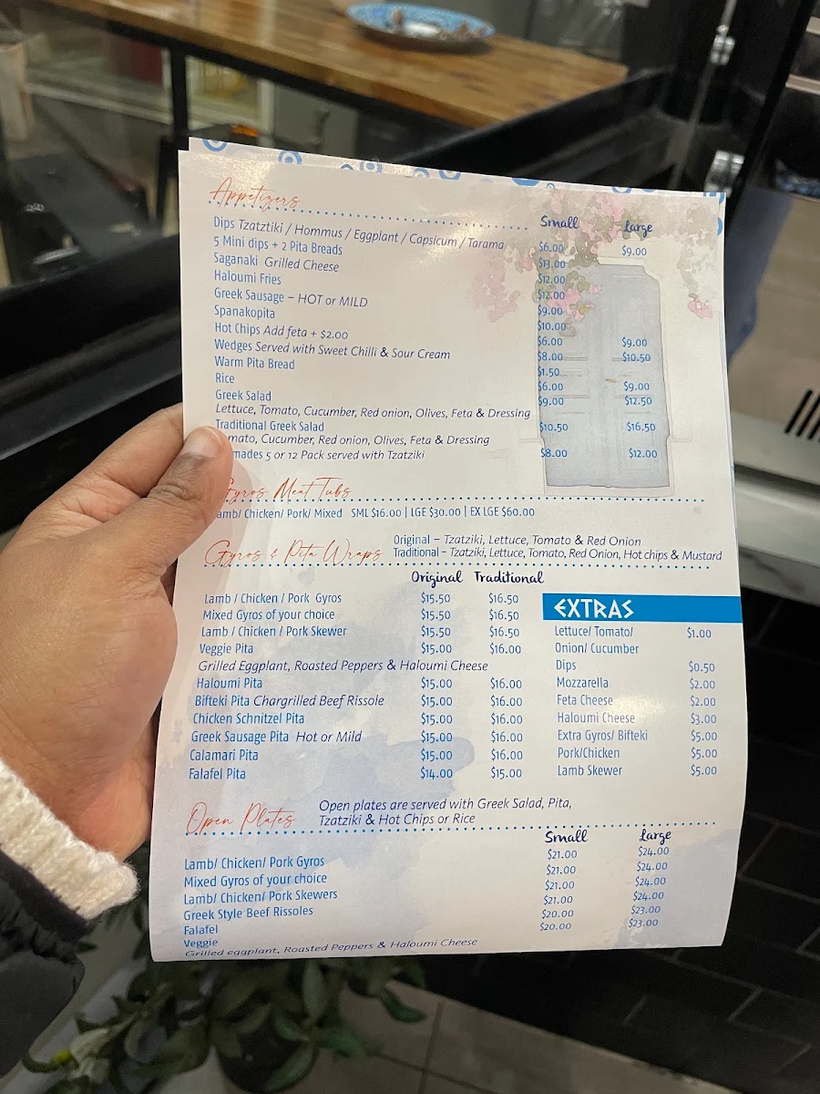 Menu, The Greek Grill on High