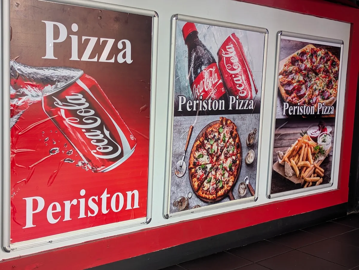 Menu, Periston Pizza Shop