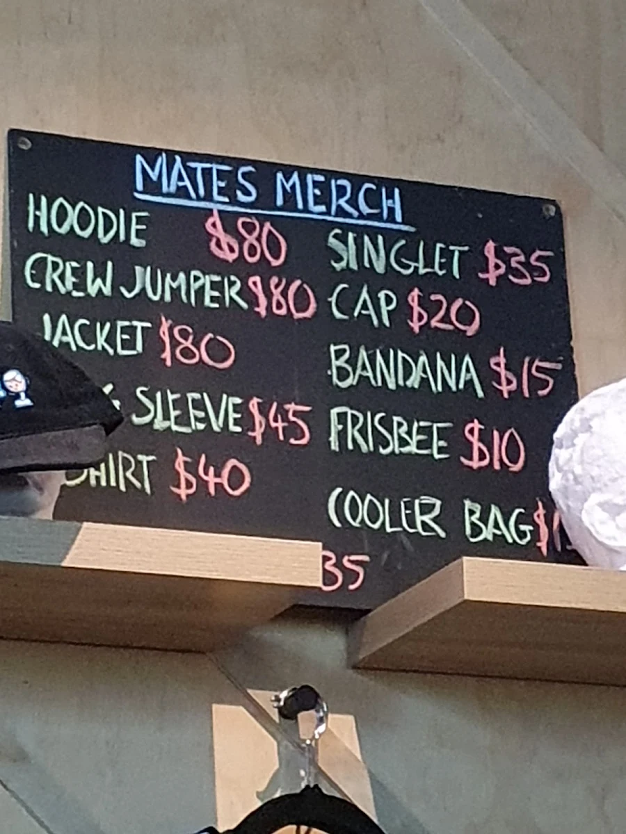 Menu, mates. Bar & Bottleshop