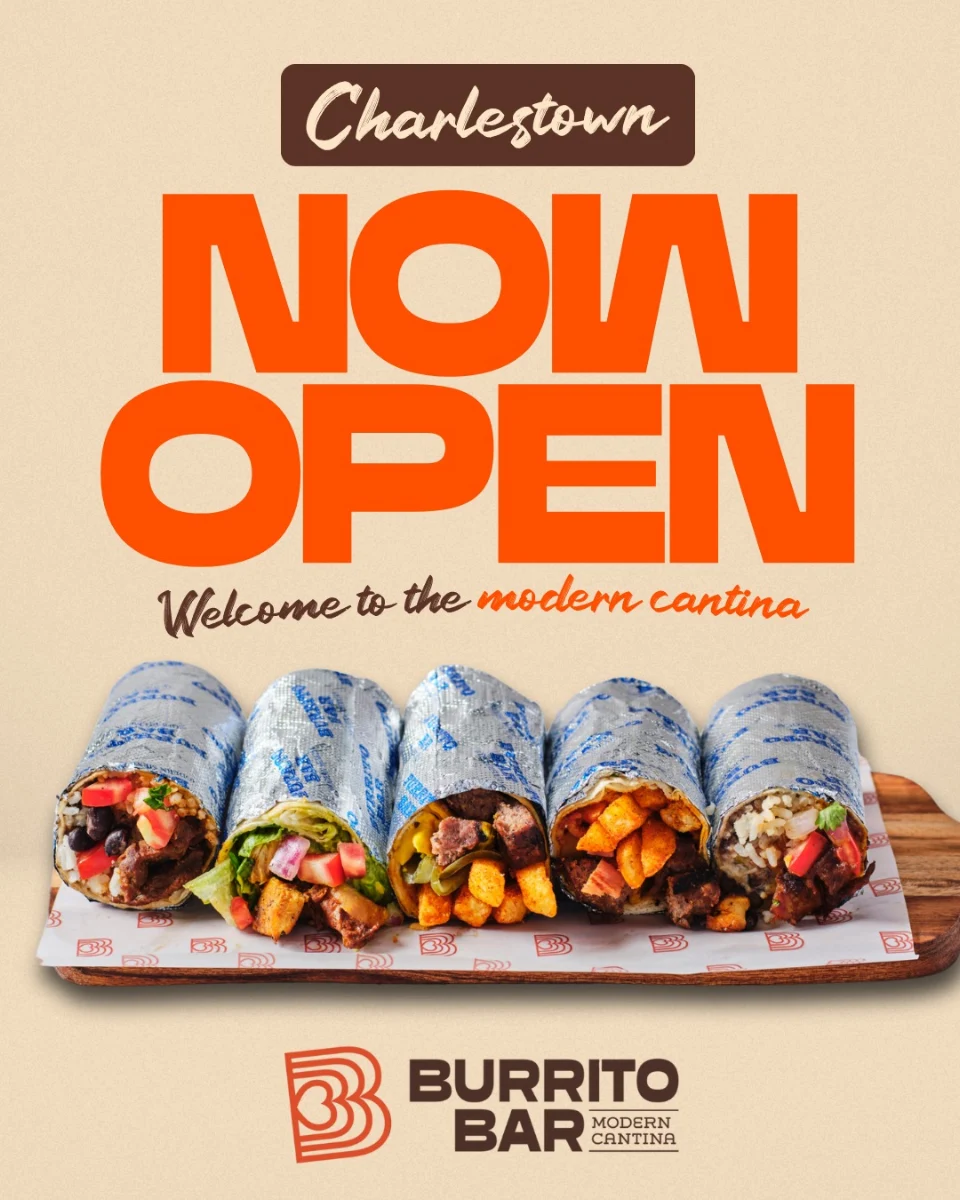Menu, Burrito Bar Charlestown
