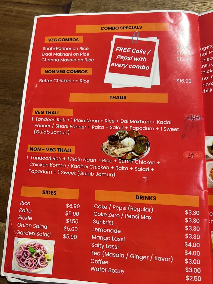 Menu, Mithai Junctiom Riverstone