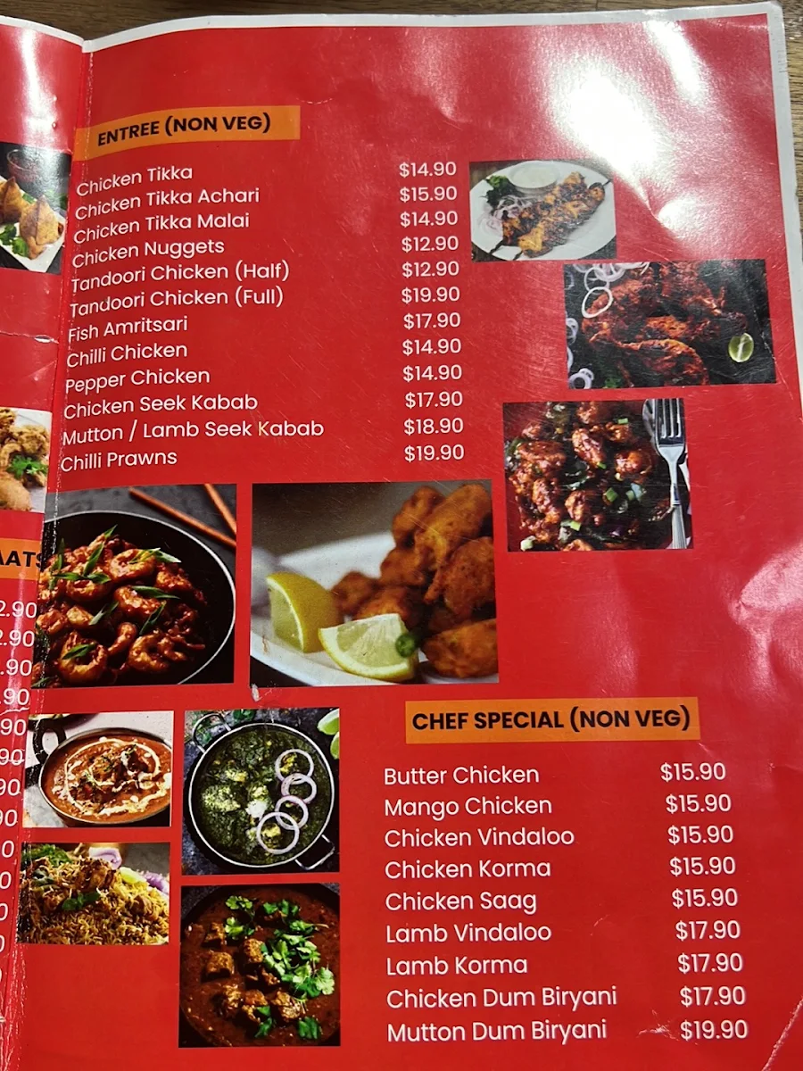 Menu, Mithai Junctiom Riverstone