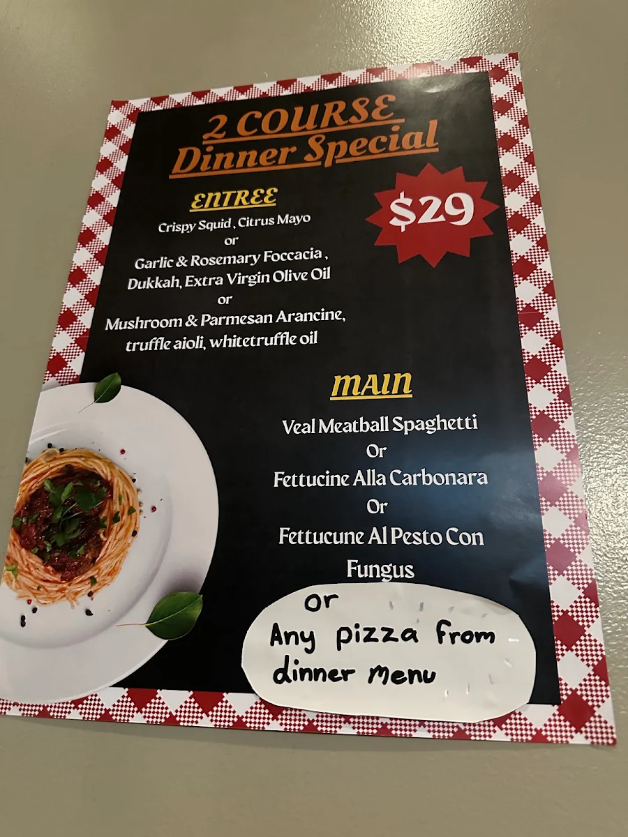 Menu, Harbour Lights Cafe
