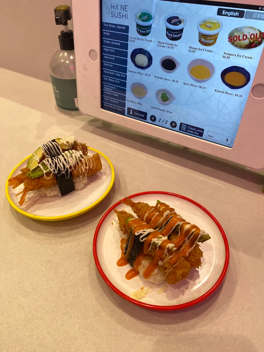 Menu, Hane Sushi