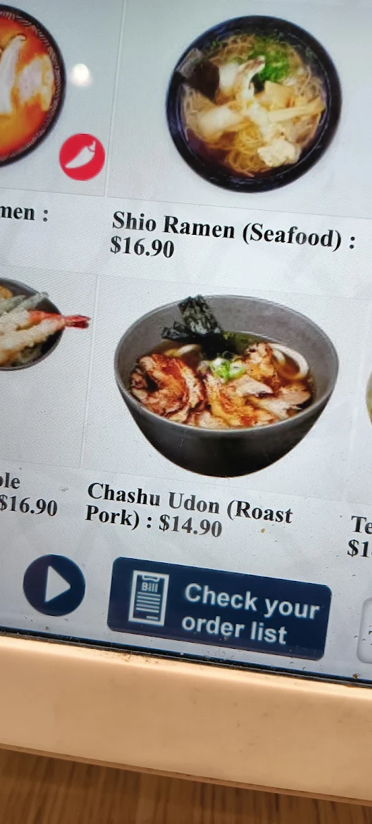 Menu, Hane Sushi