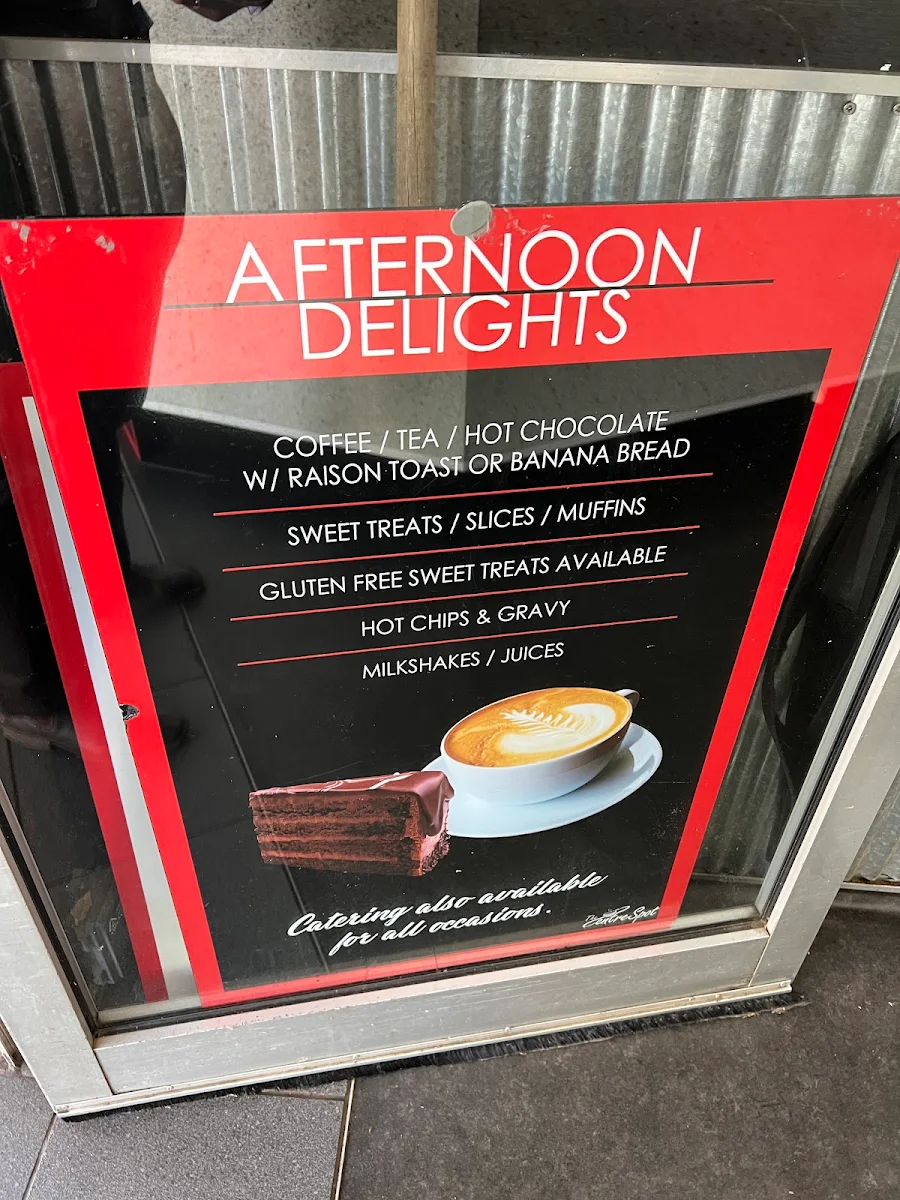 Menu, The Centrespot Food & Coffee