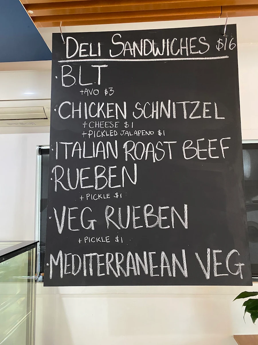 Menu, Ivanhoe Pavilion
