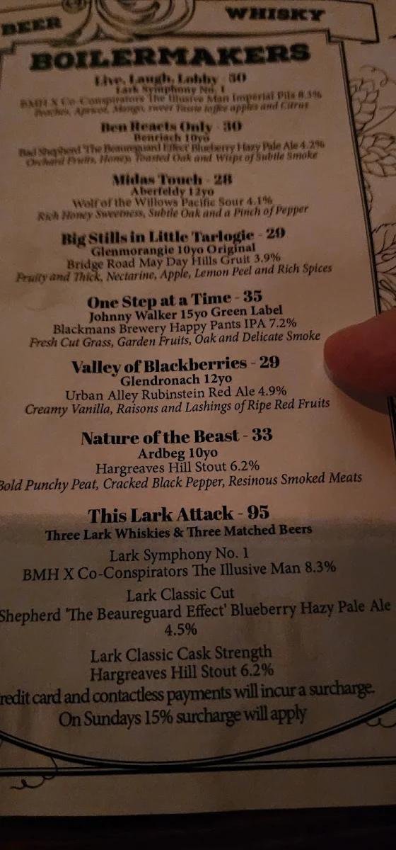 Menu, Saint & Rogue
