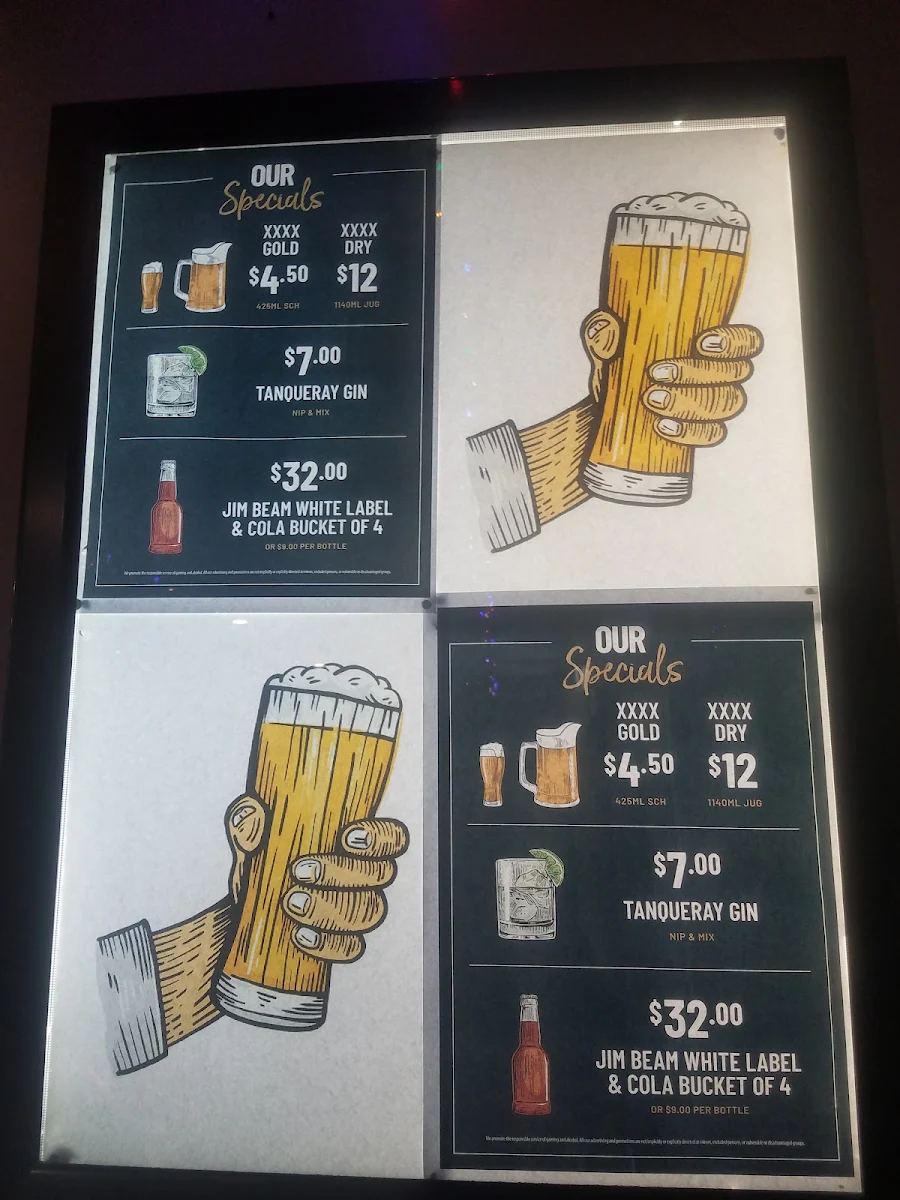 Menu, Rivers Restaurant