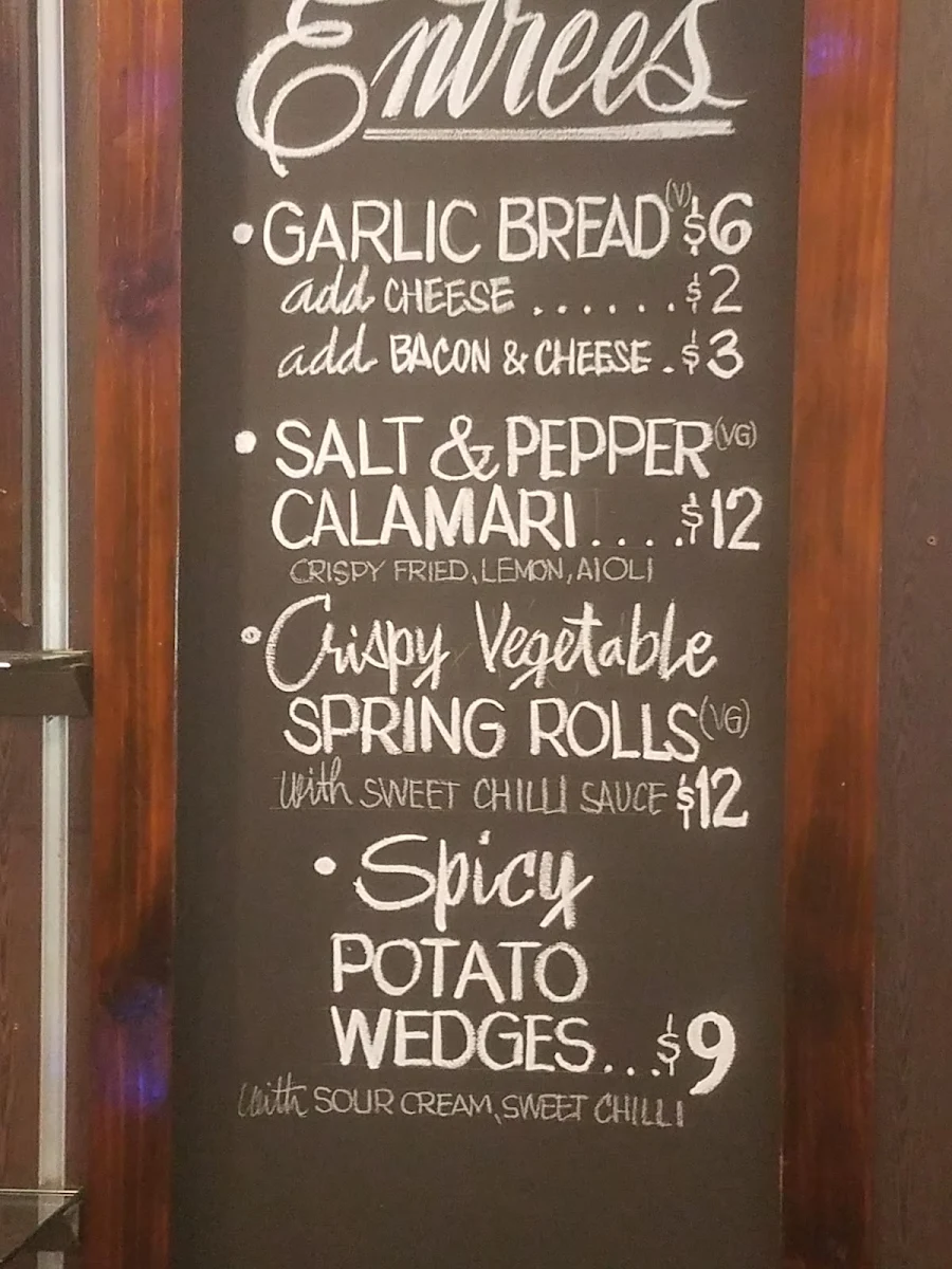 Menu, Rivers Restaurant