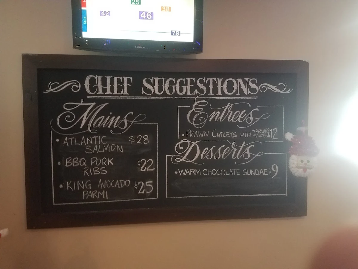 Menu, Rivers Restaurant