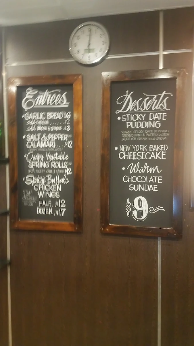 Menu, Rivers Restaurant