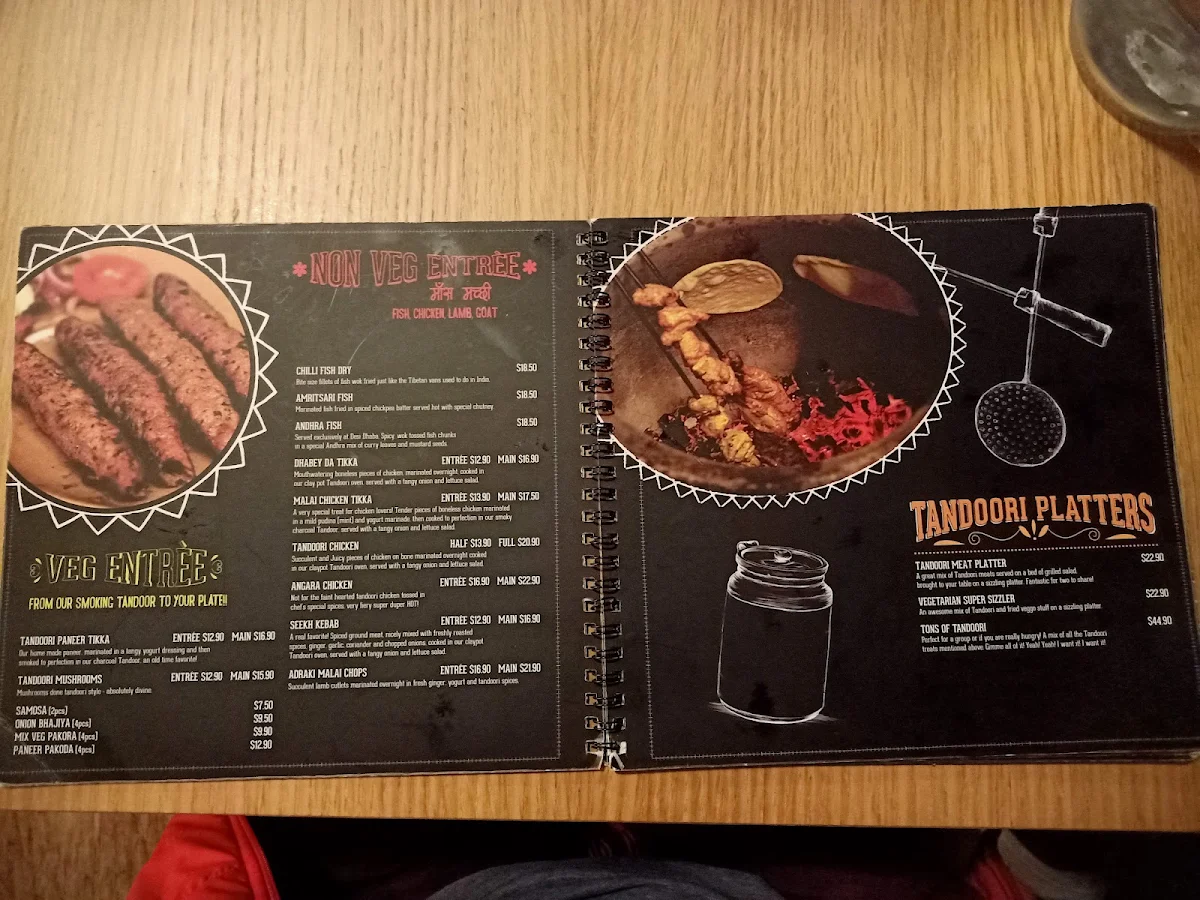 Menu, Desi Dhaba Craigieburn