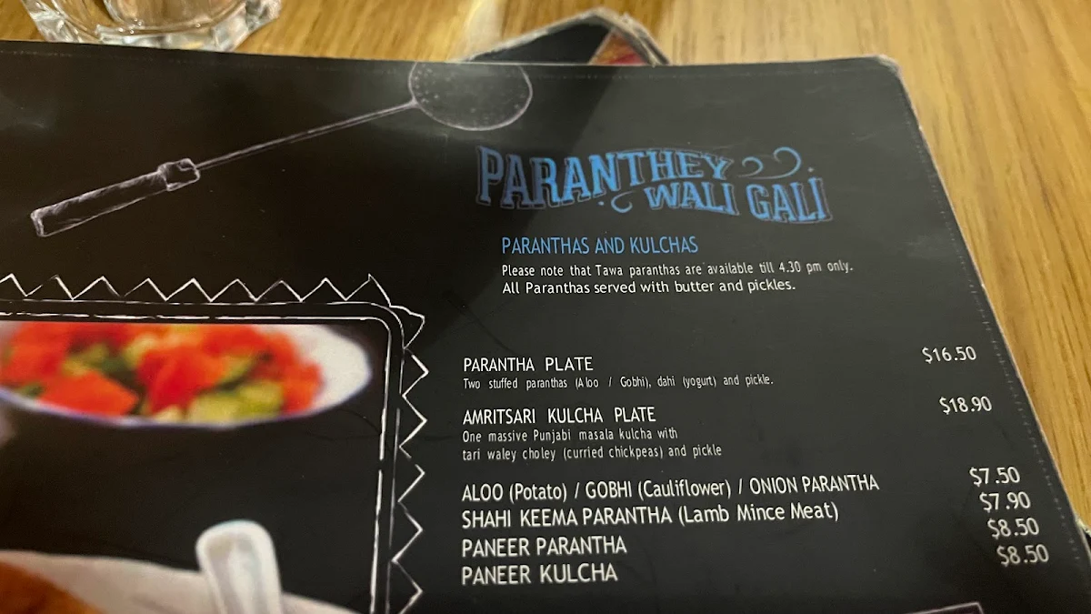Menu, Desi Dhaba Craigieburn