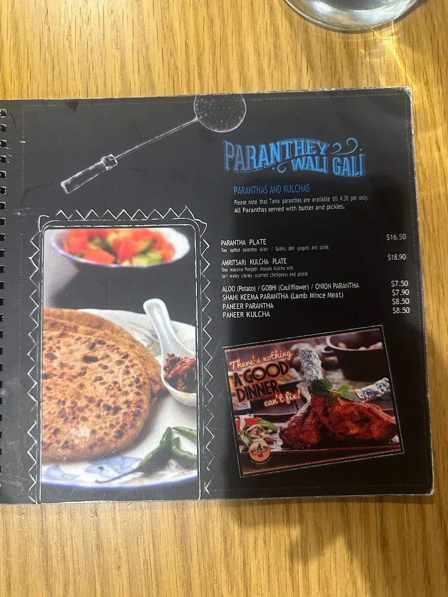 Menu, Desi Dhaba Craigieburn