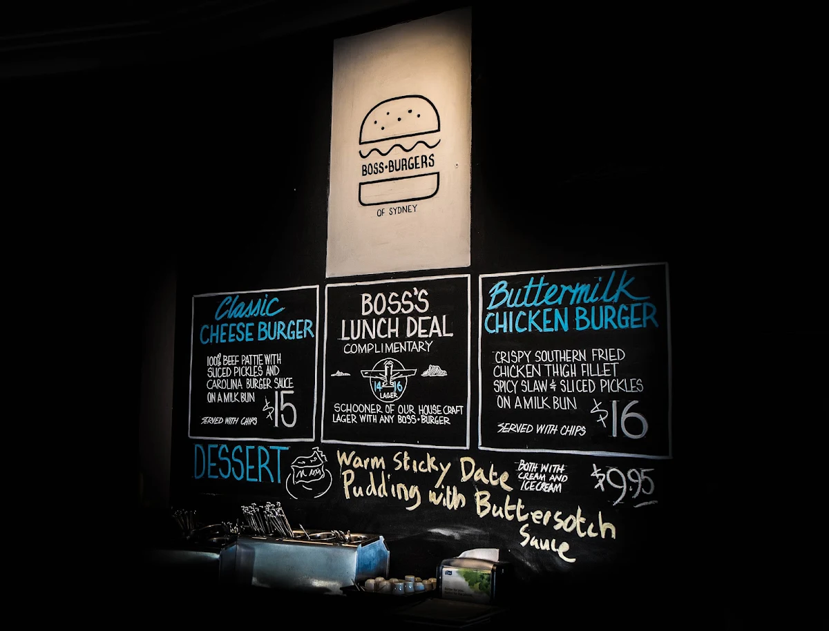 Menu, Long Jetty Hotel