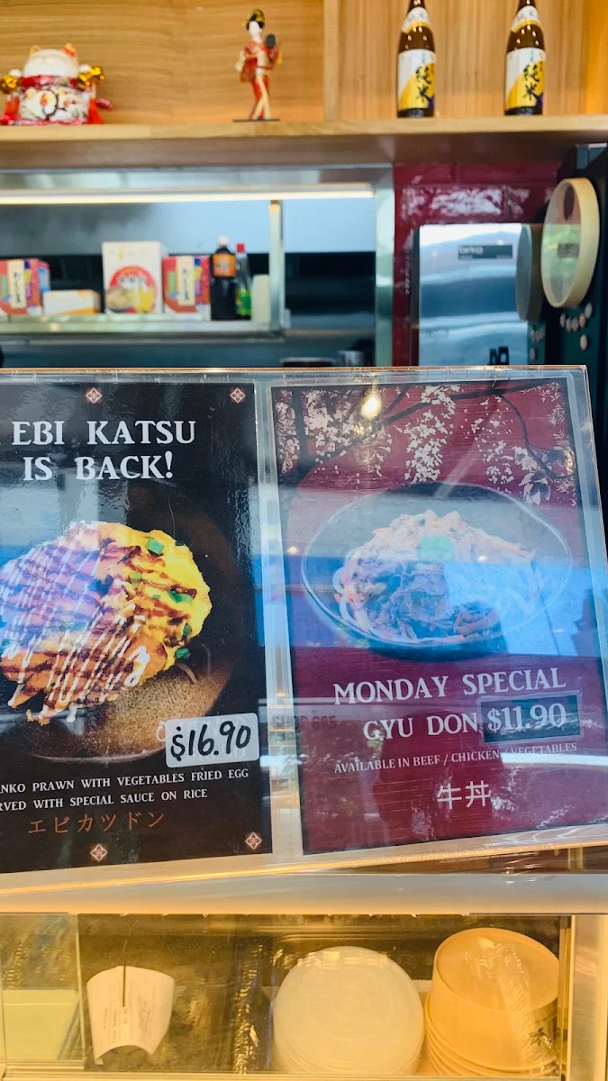 Menu, O-Bento 737 Bourke Street