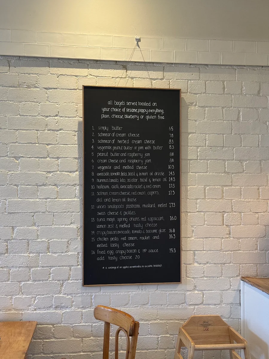 Menu, Bricklane Bagels