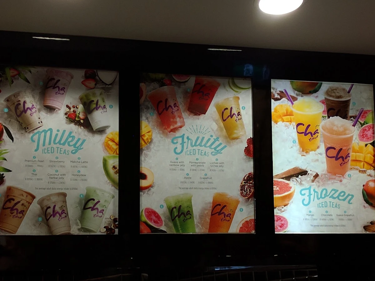 Menu, Chatime Melbourne Central Kiosk