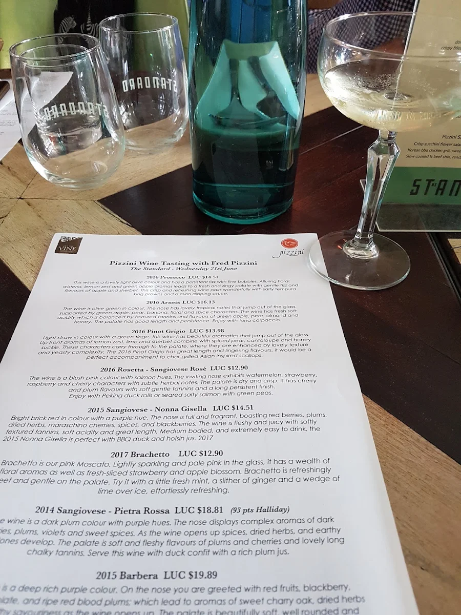 Menu, The Standard