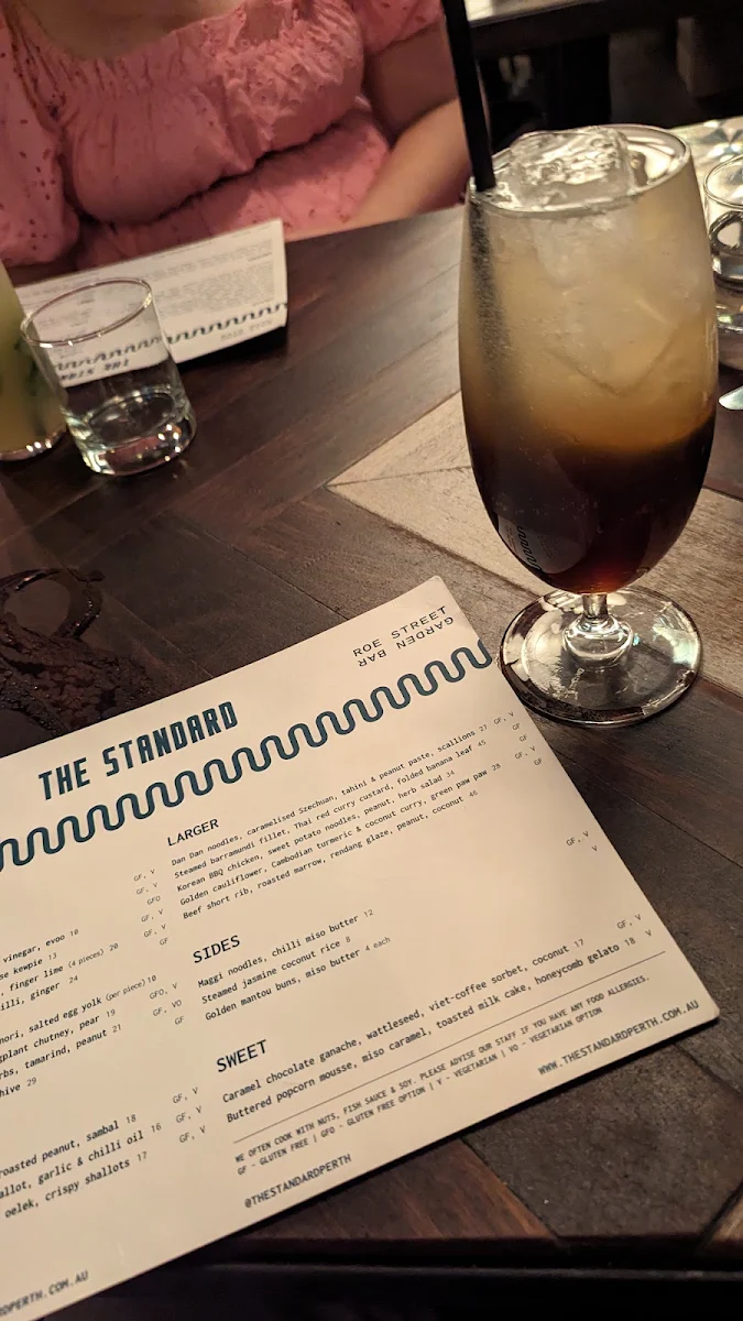 Menu, The Standard
