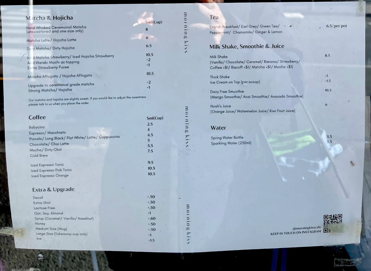 Menu, Morning Kiss