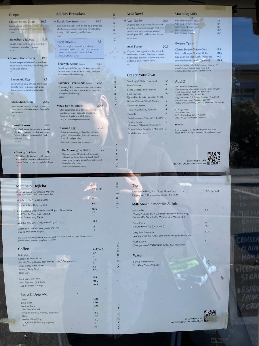Menu, Morning Kiss