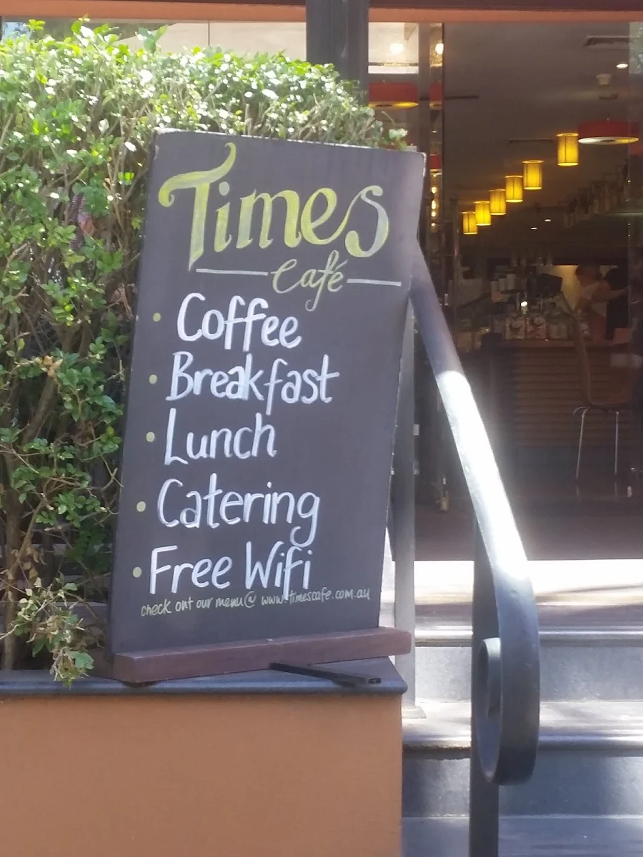 Menu, Times Cafe
