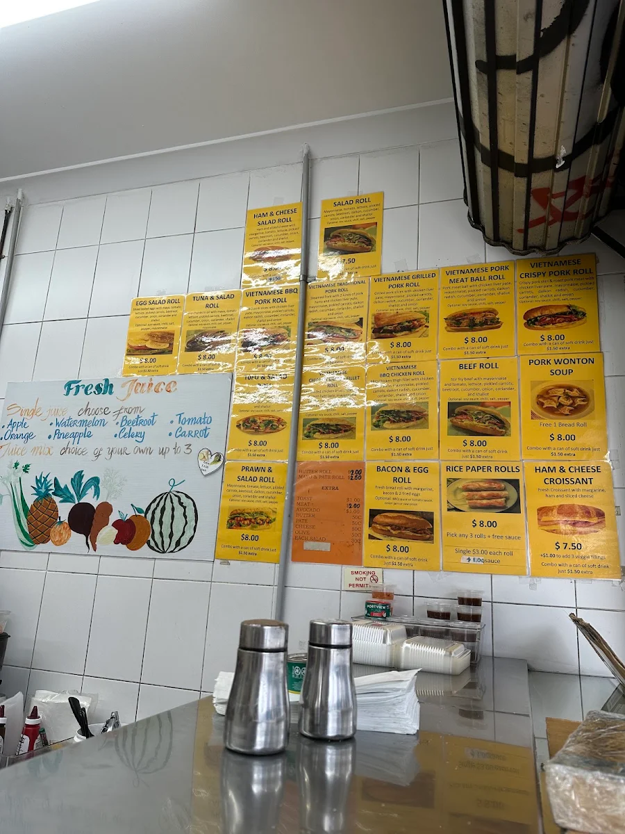 Menu, Norton Bakery Leichhardt
