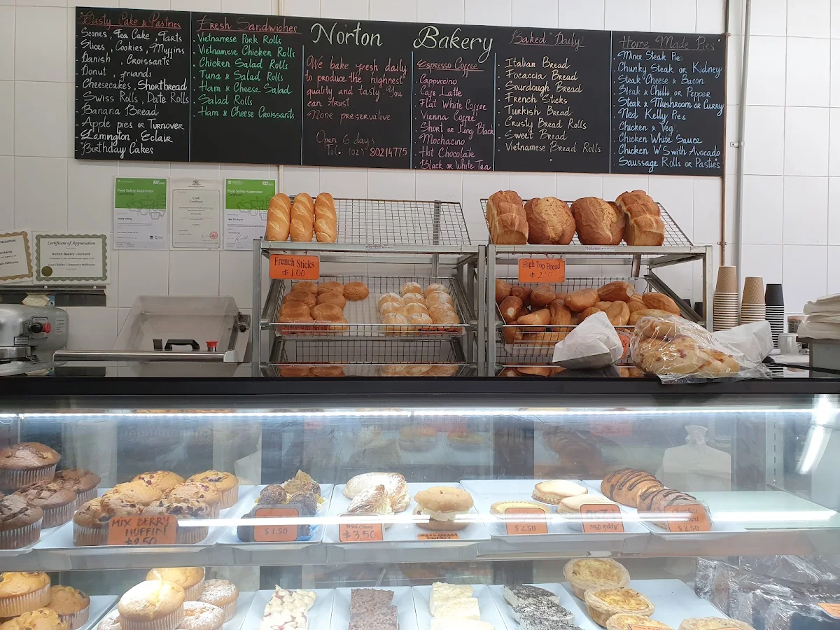 Menu, Norton Bakery Leichhardt
