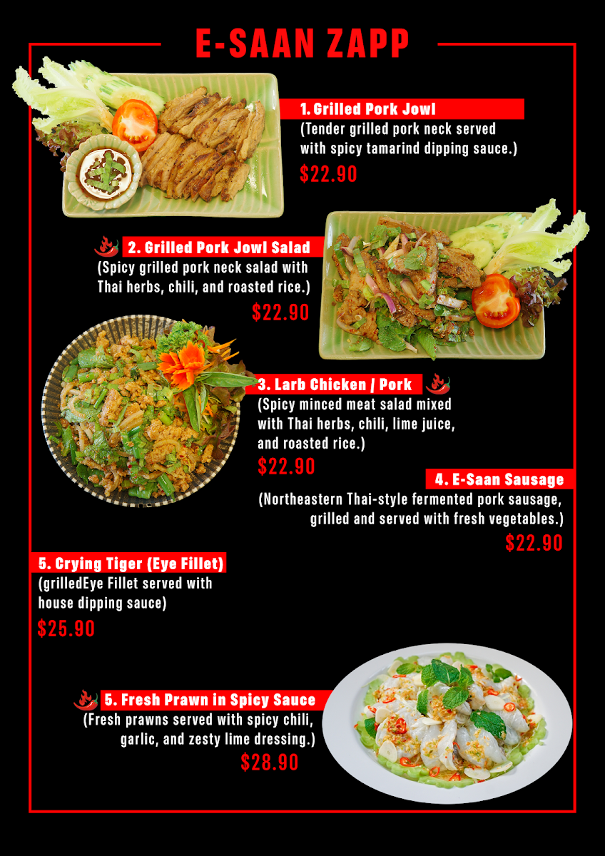 Menu, Soi.38 Thai Kitchen Surfers Paradise