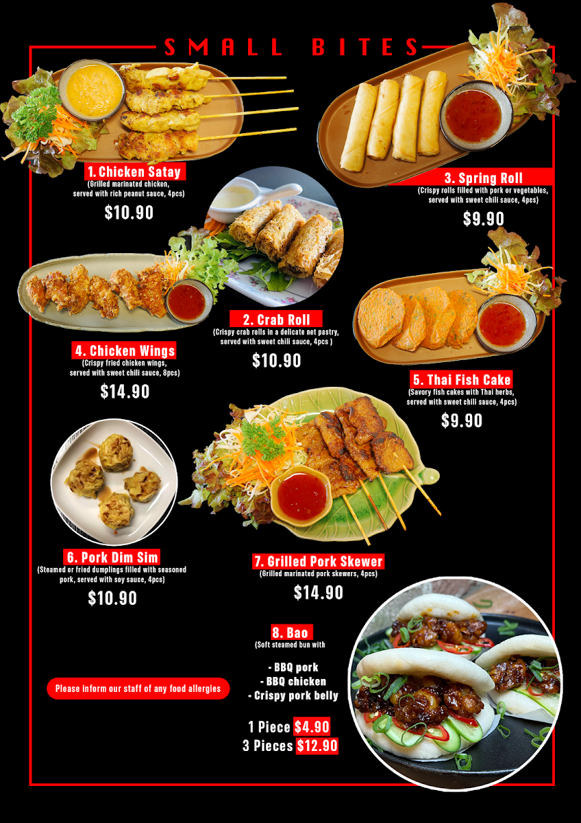 Menu, Soi.38 Thai Kitchen Surfers Paradise