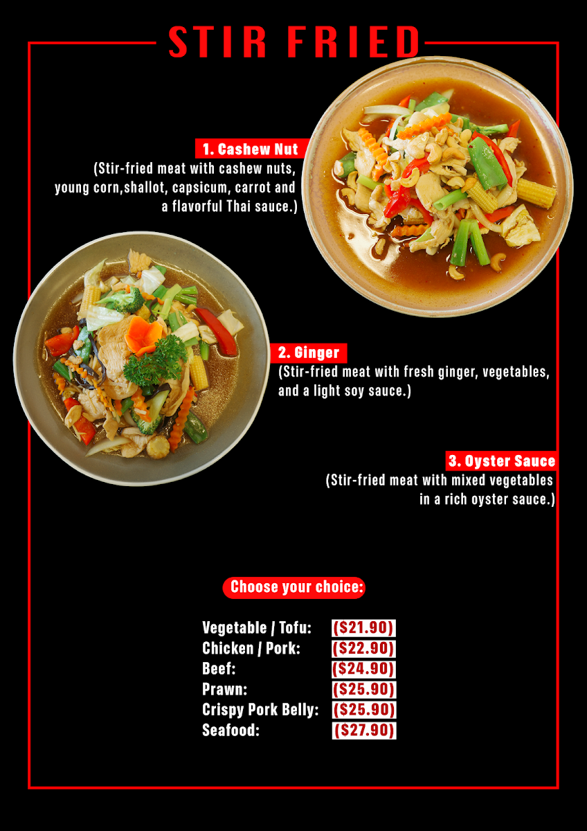 Menu, Soi.38 Thai Kitchen Surfers Paradise