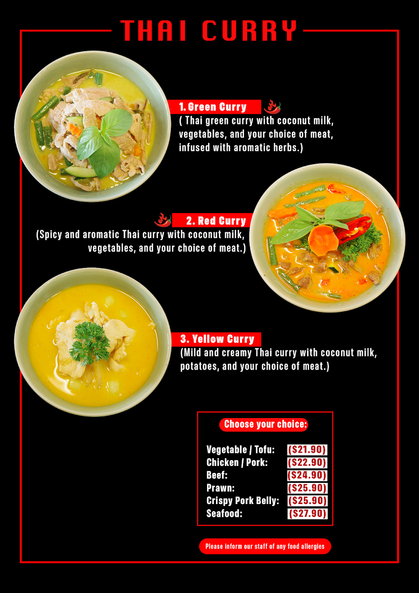 Menu, Soi.38 Thai Kitchen Surfers Paradise