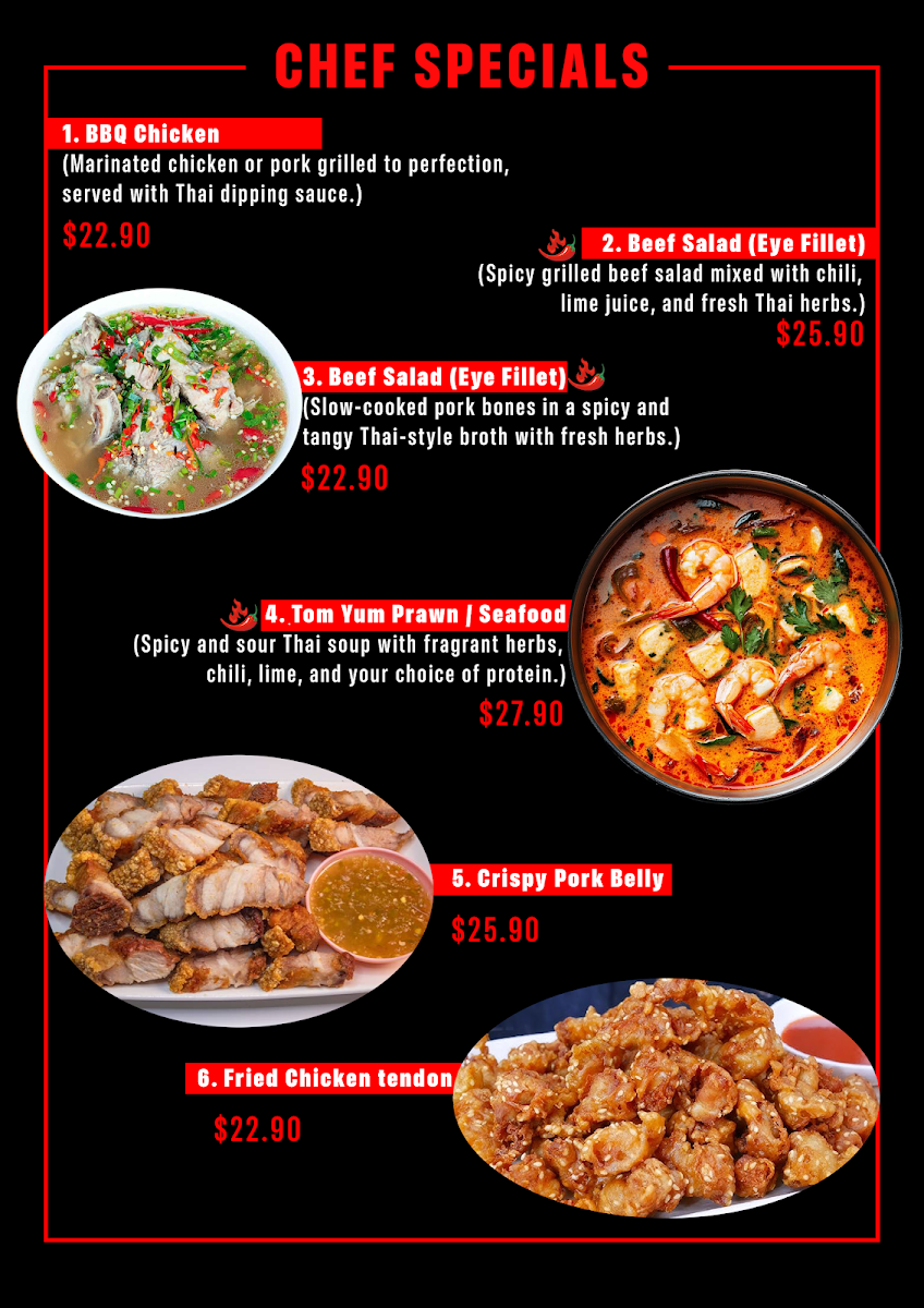 Menu, Soi.38 Thai Kitchen Surfers Paradise