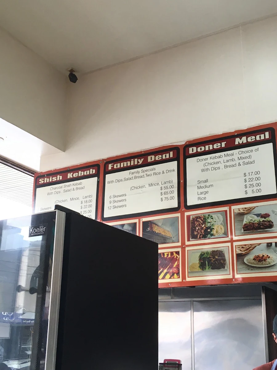 Menu, Afghan Charcoal Kebab