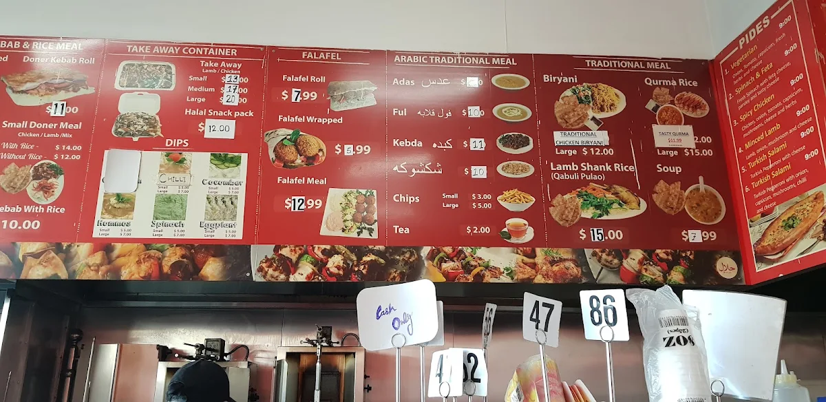 Menu, Afghan Charcoal Kebab